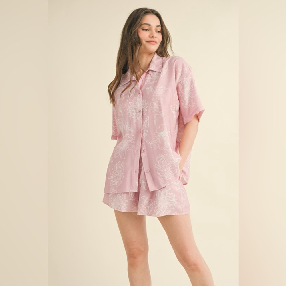 Floral Pink Women's Jacket